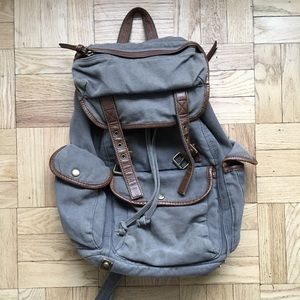 Ecote Charcoal Canvas Knapsack
